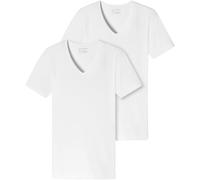 SCHIESSER Herren T-Shirt 2er Pack - Serie "95/5", V-Ausschnitt, S-4XL Weiß 4XL