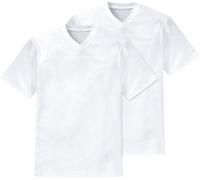 V-Shirt SCHIESSER "Essentials", Herren, Gr. 3XL, weiß, Single Jersey, Obermaterial: 100% Baumwolle, unifarben, regular fit hüftbedeckend, V-Ausschnitt, Shirts, mit V-Ausschnitt (83277024-XXXL) weiß