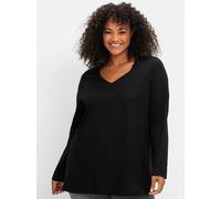 Sheego Langarmshirt in leichter A-Linie 56/58 schwarz