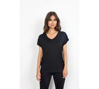 V-Shirt SOYACONCEPT "SC-MARICA 32", Damen, Gr. L, schwarz (9999 schwarz), Jersey, Obermaterial: 93% Lyocell, 7% Elasthan, unifarben, regular fit normal, V-Ausschnitt, Shirts V-Shirt (76998734-L)