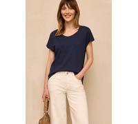 Street One Studio Frauen Dropped Shoulder Shirt aus Jersey in Blau, Gr: 44