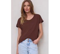 Street One Studio Frauen Dropped Shoulder Shirt aus Jersey in Braun, Gr: 46