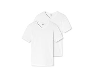 V-Shirt UNCOVER BY SCHIESSER "Uncover Cotton", Jungen, Gr. 3XL, weiß (100, weiß), Single Jersey, Obermaterial: 95% Baumwolle, 5% Elasthan, hüftbedeckend, V-Ausschnitt, Shirts, V-Neck, Kurzarm, Multipa