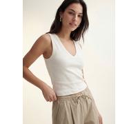 V-Shirt VERO MODA "VMCHLOE SHORT DEEP V-NECK TOP JRS NOOS", Damen, Gr. L, snow weiß, Jersey, Obermaterial: 95% Baumwolle, 5% Elasthan, unifarben, normal, tiefer V-Ausschnitt, Shirts, Baumwollmischung,