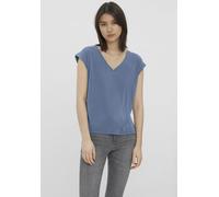 V-Shirt VERO MODA "VMFILLI SS V-NECK TEE GA NOOS", Damen, Gr. XL, blau (china blau), Jersey, Obermaterial: 70% Modal (TENCEL™), 30% Polyester, unifarben, relaxed fit normal, V-Ausschnitt, Shirts (5398