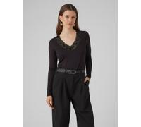VERO MODA VMROSA LS V-Neck LACE TOP GA JRS NOOS