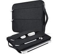 V Voova Laptop-Tragetasche, 35.6 cm (14-15.6 Zoll), kompatibel mit 16 Zoll MacBook Pro, 38.1 cm (15 Zoll), Surface Book 3/Laptop 4, HP Pavilion, Computer-Cover Tasche mit Griff, Schwarz