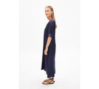 VAALI SATIN DRESS | Webkleid aus Naia™ Renew - blau (S)