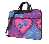 vacsAX 15,6 Zoll Laptoptasche - mit weichem Innenfutter, mehrere Taschen - ideal für Männer, Reisen und Business, Hund Tier Haustier Pfote, 15.6 inch