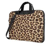 vacsAX 15,6 Zoll Laptoptasche - mit weichem Innenfutter, mehrere Taschen - ideal für Männer, Reisen und Business, Leopardenmuster, 15.6 inch