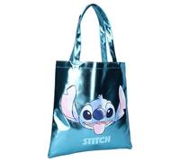 Vadobag Disney Lilo und Stitch Metallic Moves - Einkaufstasche - Maße 37 x 36 x 2 cm - Farbe Türkis Metallic, türkis