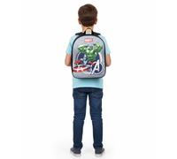 VADOBAG Kinder Rucksack im Avengers-Design mit Hulk und Captain America-Print Tages-Rucksack Kindergarten-Rucksack 5L 202-3999 Grau