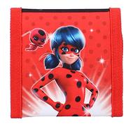 Vadobag Miraculous Love and Courage Geldbörse, Faltbares Portemonnaie aus strapazierfähigem Polyester mit Klettverschluss. Scheinfach, Münzfach mit Reißverschluss, Marke, 10 x 10 cm