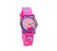 Vadobag PRET Analoge Armbanduhr Peppa Wutz Rosa Lila für Kinder Schule Kindergarten Kindergarten Urlaub Mädchen Riemen, Riemen