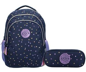 Vadobag Schulrucksack & Federmäppchen Milky Kiss 34 Liter Dotted...