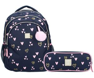 Vadobag Schulrucksack & Federmäppchen Milky Kiss 34 Liter Heart Of...