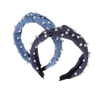 Vaguelly 2stücke Perlenstirnbänder Für Frauen Elegantes Stirnband Haarband Mit Perlen Stirnband Für Mädchen Dekoratives Haarband Jeans-haarschmuck Kopfschmuck Für Frauen Stirnbänder