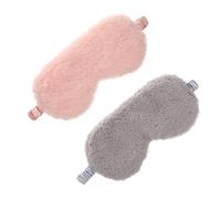 Vaguelly 2stücke Plüsch Schlafaugenmasken Aus Satin Und Plüsch Lichtdichte Augenbinde Für Reisen Und Nickerchen Weiche Augenschutzmasken Für Mädchen Und Damen