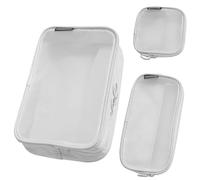 Vaguelly 3 Stück Teiliges Mesh Kosmetiktaschen Reise Make up Taschen Atmungsaktiv Leicht Vielseitig für Damen Reisegröße Kulturbeutel Organizer für Pflegeprodukte und Kleine Utensilien