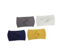 Vaguelly 4stücke Gestricktes Stirnband mit Knoten-haarband-dekoration Breites Warmes Stirnband für Frauen und Mädchen Elastisch und Tragekomfortabel Erhältlich für Sport und Alltag