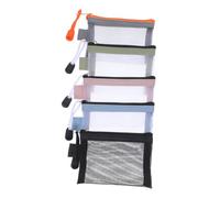 Vaguelly 5 Stück Teiliges Mini Mesh Kosmetiktaschen Reißverschluss Kleine Leichte Kulturbeutel für Frauen Tragbar Robust für Reise Büro und Heimorganisation