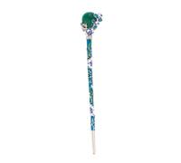 Vaguelly Chinesische Vintage Haarnadel Damen Antike Haarspange Jade Imitat Haarstab Grün für Partys Einzigartiges Geschenk