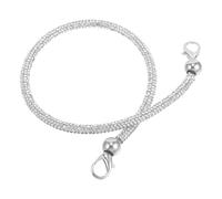 Vaguelly Dekorative Strass Handtaschenkette aus Pu mit Silbernen Kristallen Leichter und Einfach zu Verwendender Kettenriemen für Selbstgemacht und Modische Handtaschen