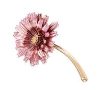 Vaguelly Legierung Brosche Pin Gänseblümchen in Rosa Niedliche Kleiderblumenbrosche mit Sicherem Verschluss als Kragenclip für Strickjacke und Schalklammern