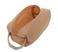 Vaguelly Pp-strohhülle Für Damen Großer Tragbarer Kosmetik-Organizer Mit Reißverschluss Multifunktionale Umhängetasche Für Strand Und Alltag Leichte Und Langlebige Bauweise