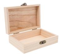 Vaguelly Rechteckige Holz Aufbewahrungsbox mit Schloss 6.02 X4.02 X1.97 Selbstgemacht Schmuckkasten und Bastelbox für und Persönliche Andenken