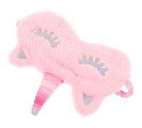 Vaguelly Rosa Plüsch Augenmaske mit Einhorn Motiv Weich und Leicht Atmungsaktiv und Druckfrei zum Schlafen und Reisen für Erwachsene
