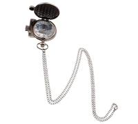 Vaguelly Vintage Taschenuhr mit Dampflok Motiv und Klappdeckel in Silber | Legierung, Präzises Mechanisches Uhrwerk, Geschenk und Andenken, Stilvoller Retro Look