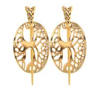 Vaguelly Wikinger Haarnadeln in Gold 2 Stück aus Legierung Komfortables Design mit Lebensbaum Motiv und Vielseitiges Accessoire für Damen bei Themenveranstaltungen