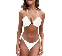 VaiKanhai Bikini Mit Fransen Damen Bräunungsdurchlässiger Bikini für Damen, schmale Passform, hohl, durchscheinend, Nicht empfindlich, für Strand, Bad, Sonnenbaden, Keine Sonnenflecken,