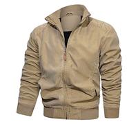 VaiKanhai Herren Feldjacke Slim Fit Sportjacke Bomberjacke Baumwolle Winterjacke | Militär Jacke mit Innen Outdoorjacke mit Taschen Outdoor Armeejacke Fliegerjacke Herbst XXL 3XL 4XL 5XL 6XL