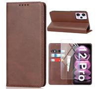 Vaki Hülle für Xiaomi Redmi Note 12 Pro, Leder Wallet mit Kartenfach, Standfunktion, Klapphülle, Braun