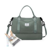 Vakuum Reisetasche Reisetasche Damen Handgepäck Tasche Sporttasche Weekender Bag Schwimmtasche Wasserdicht Travel Bag Duffle Bag Fitnesstasche Trainingstasche Krankenhaustasche mit Schuhfach,O3-Grün