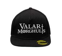 Valar Morghulis Game of Thrones White Schwarz Hut Flacher Gipfel Verstellbar Snapback Unisex Original Bestickte Urban Logo Mütze