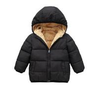 Valcatch Kleinkind Baby Junge Mädchen Fleece gefüttert Puffer Kapuzenjacke Daunenmantel mit Abnehmbarer Kapuze Winter Warme Winddichte Oberbekleidung für kleine Kinder 1-6Y