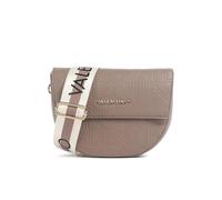 Valentino Bolso Bandolera de Piel con Logo en Relieve, Taupe, Correa Ajustable con Logotipo, Cierre Magnético