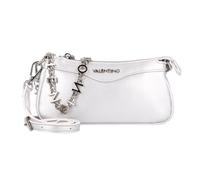 Schultertasche VALENTINO BAGS "ELLY", Damen, Gr. B/H/T: 20cm x 10cm x 3cm, argento, Lederimitat, metallic, Taschen Schultertasche, Abendtasche mit markanter Logoverzierung an der Umhängekette (3018995