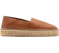 Valentino Garavani Espadrilles - Valentino Garavani Logo-Plaque Leather Espadrilles - Gr. 42 (EU) - in Braun - für Damen