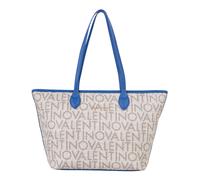 VALENTINO Logo Shopping Bag Beige / Blu