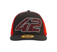 Valentino Rossi Alex Rins Herren Cap mit Visier, Rot/Grau, einfarbig