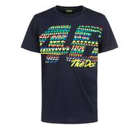 Valentino Rossi Heritage T-Shirt mit buntem "46" Print in dunkelblau L