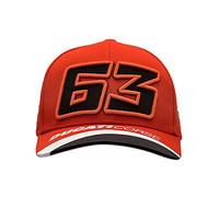 Valentino Rossi Herren Ducati Bagnaia Mittlere Schirmmütze, Rot, Einheitsgröße EU