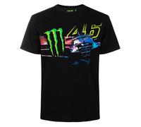 Valentino Rossi Unisex Vr46 Monster Dual Line T-Shirt, Schwarz, XL