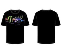 Valentino Rossi Unisex Vr46 Monster Dual Line T-Shirt, Schwarz, XL