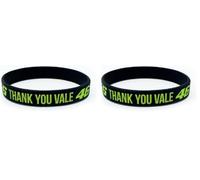 Valentino Rossi VR 46 ARMBAND THANK YOU VALE,Neon Gelb,Einzigartig,Unisex (Packung mit 2)
