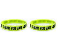 Valentino Rossi VR 46 ARMBAND THANK YOU VALE,Schwarz,Einzigartig,Unisex (Packung mit 2)